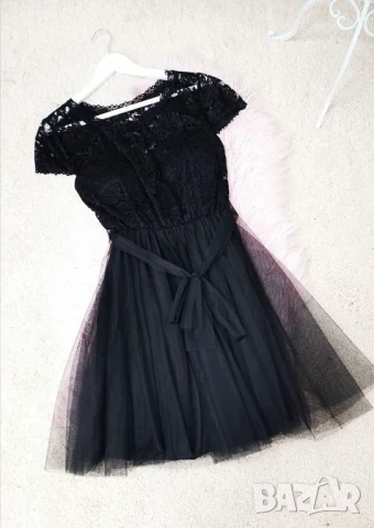 🌷Разкроена дамска рокля с дантела и тюл , снимка 8 - Рокли - 50622898