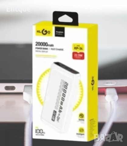 Преносима батерия KLGO KP-34, 20000mAh, снимка 5 - Друга електроника - 52778721