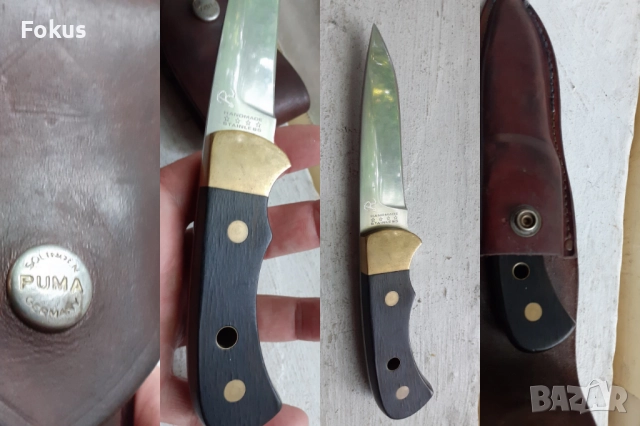 Нож Puma Solingen с оригинална кожена кания Пума Солинген, снимка 6 - Антикварни и старинни предмети - 51497939