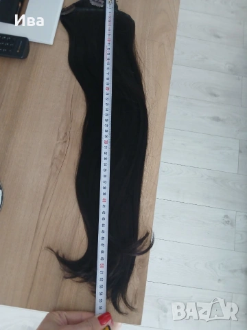 Естествена коса на треса 53 см, снимка 3 - Аксесоари за коса - 54281380