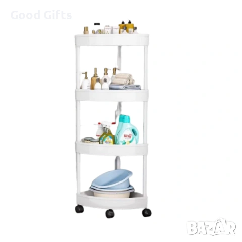 Въртяща се Ъглова Етажерка Corner Storage Rack – Ред и Стил във Всеки Ъгъл, снимка 6 - Други стоки за дома - 53285335