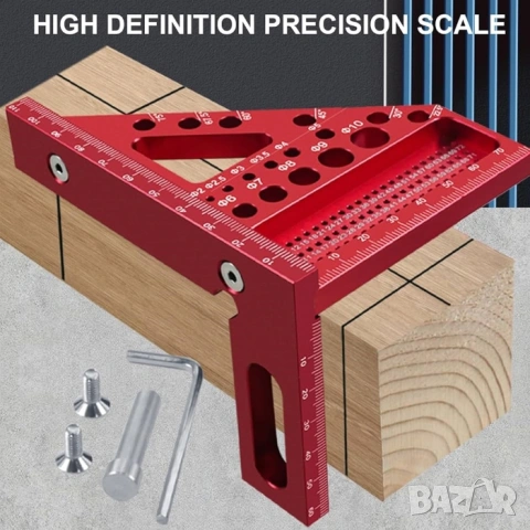 3D Алуминиев ъгъл, триъгълник за дървообработване, снимка 5 - Други инструменти - 53405204