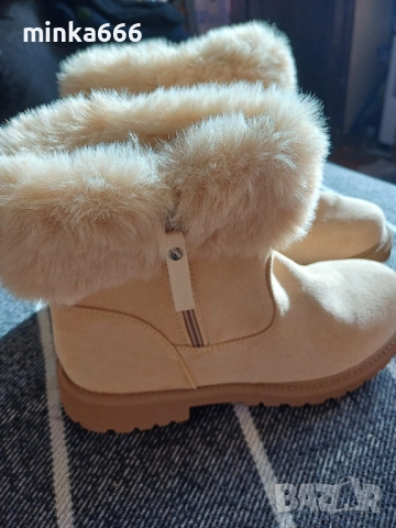 Боти с пух., снимка 3 - Дамски боти - 52532994
