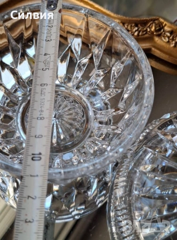 Малка кристална купа с капак , снимка 5 - Декорация за дома - 52921464