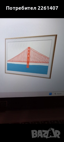 TV РАМКА SAMSUNG FRAME VG-SCFA43TKBXC in modern teak/ цвят тиково дърво/.