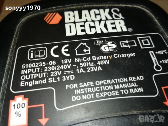 BLACK DECKER CHARGER 0906240808, снимка 2 - Винтоверти - 46123121