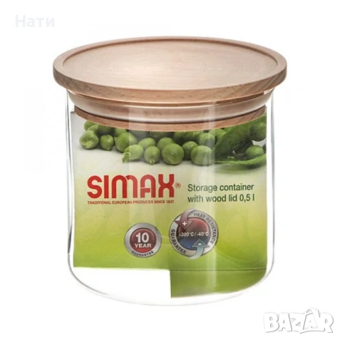 Стъклен буркан за съхранение с бамбуков капак различни размери, снимка 7 - Кутии за съхранение - 53641800