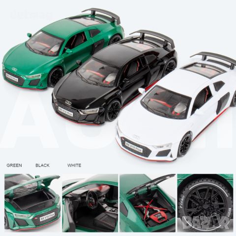 Метална количка AUDI R8 V10 PLUS МАЩАБ 1/24, снимка 5 - Колекции - 45683436