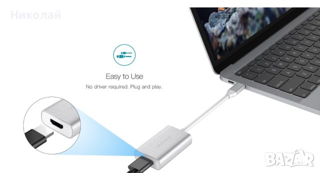 Dodocool USB-C към HD изходен адаптер, снимка 6 - Кабели и адаптери - 45248099