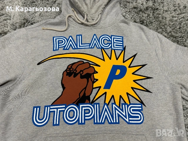 Оригинален суитшърт Palace Utopians Hoodie, Размер М, снимка 2 - Суичъри - 53515145