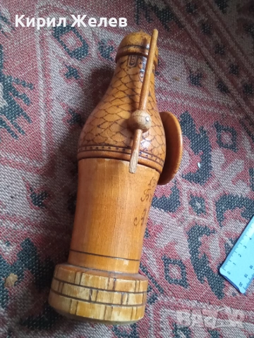 Дървена фигурка на хан Аспарух 53670, снимка 3 - Фигурки - 53392085