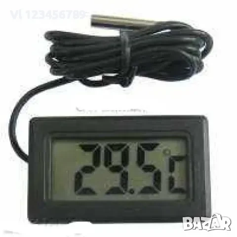 ТЕРМОМЕТЪР ВЪНШНА + ВЪТРЕШНА ТЕМПЕРАТУРА + ЧАСОВНИК, снимка 2 - Други стоки за дома - 52158943