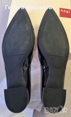 Елегантни лачени обувки с нисък ток Högl №38, снимка 12 - Дамски ежедневни обувки - 45491635
