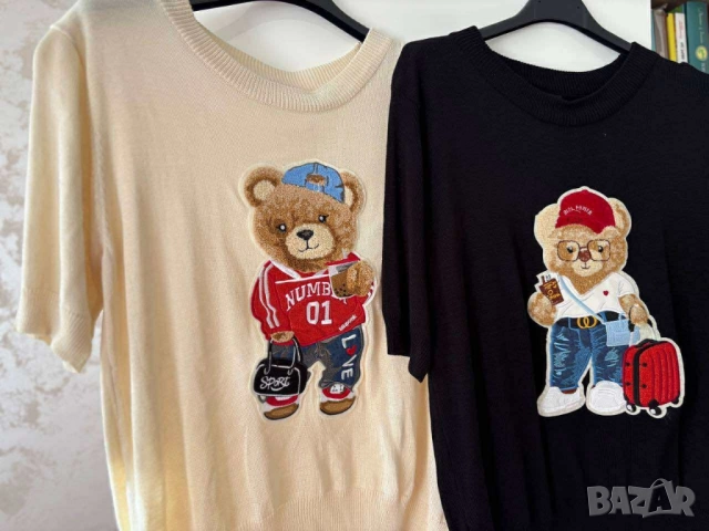 блуза с мече , снимка 2 - Блузи с дълъг ръкав и пуловери - 51599786