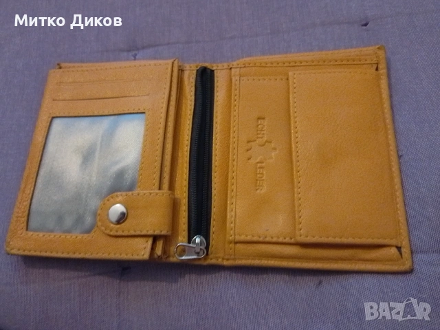 Немски Марков портфейл естествена кожа с много прегради 225х 90 мм като нов, снимка 10 - Портфейли, портмонета - 54042938