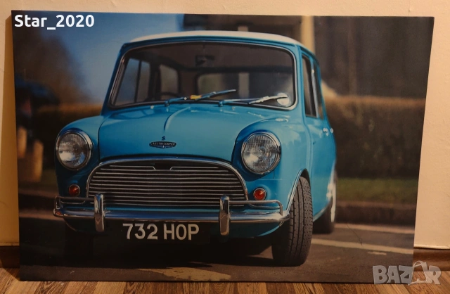 Светеща картина с LED осветление - Mini Cooper , снимка 2 - Картини - 53269748
