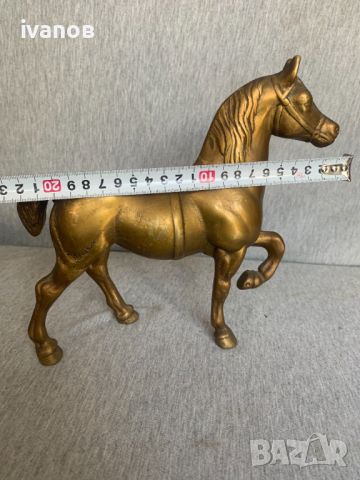 месингова статуетка на кон , снимка 4 - Статуетки - 45700068
