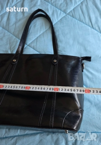 дамска кожена бизнес чанта с отделение за лаптоп S-Zone, снимка 5 - Чанти - 52000304