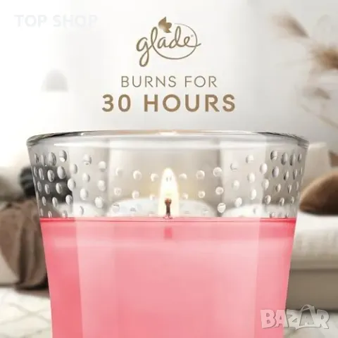 Нови Glade свещи с етерични масла, комплект от 6, дълготраен аромат