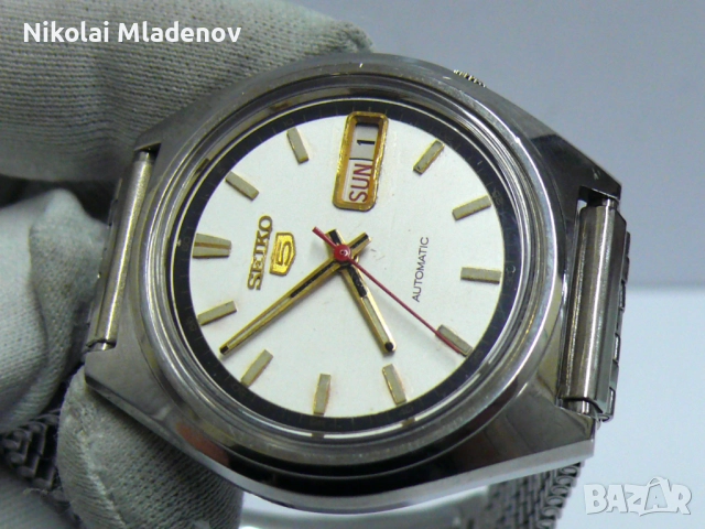 Автоматичен SEIKO 5 Мъжки ръчен часовник, работещ с Ден/Дата, снимка 4 - Мъжки - 52999044