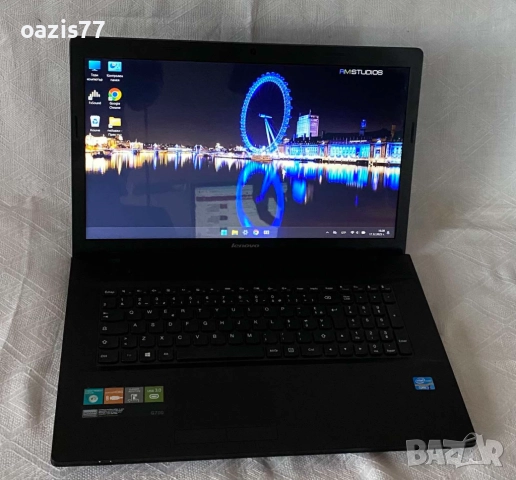  Ново състояние Лаптоп 17  инча ,LENOVO G 700 proc I7 3520  SSD 128 gb,  RAM 12 gb OFICE