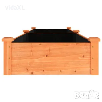 vidaXL Градинска повдигната леха с вложка кафяв 240x60x25 см ела масив(SKU:364299), снимка 4 - Други - 48623569