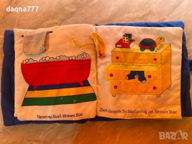 Книга от плат GoBo, книга за лека нощ, книга за бебета, книжка с картинки, хващане, усещане, учене, , снимка 2 - Други - 51678308