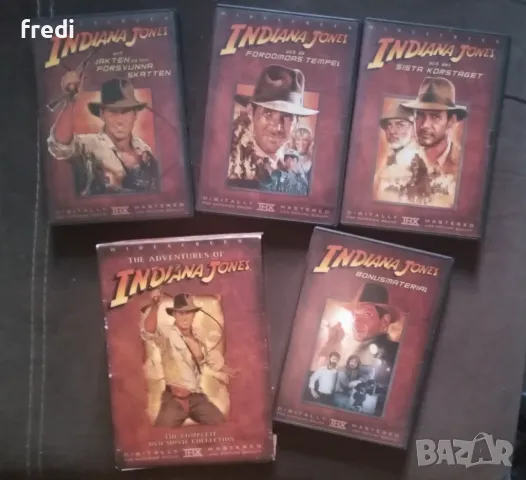 Indiana Jones  Box 4 DVD без BG суб, снимка 1 - DVD филми - 48079853