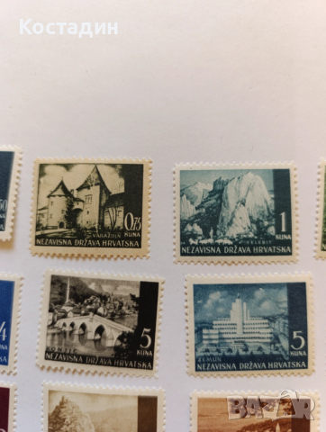 Пощенски марки Хърватия 1941-1942, снимка 3 - Филателия - 49824699