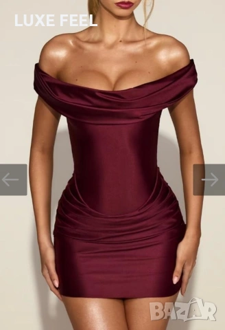 ✨Дамски Сатенени Рокли , снимка 2 - Рокли - 53499533