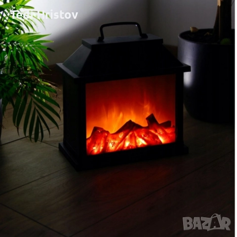 Декоративен LED фенер - камина, снимка 2 - Декорация за дома - 52530281