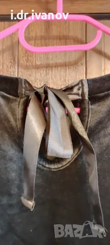 Ново плюшено черно горнище, голям размер, снимка 4 - Спортни екипи - 49774347