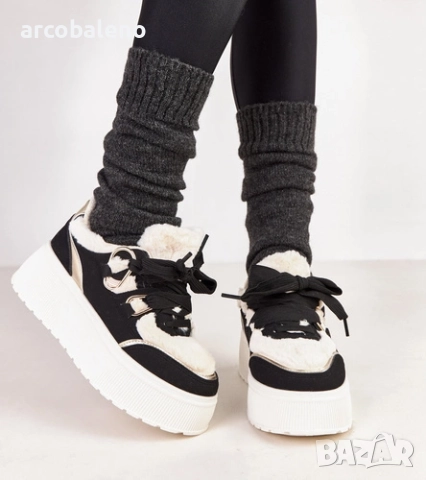 Дамски изолирани маратонки Deena на платформа, снимка 3 - Маратонки - 52101596