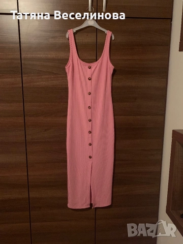 Дамска розова рокля по тялото, снимка 5 - Рокли - 53918550
