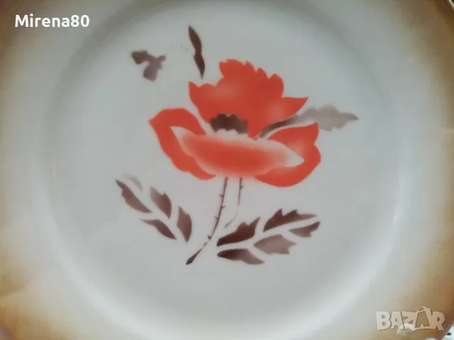 Антикварни десертни чинии - 6 бр., снимка 3 - Чинии - 49756558