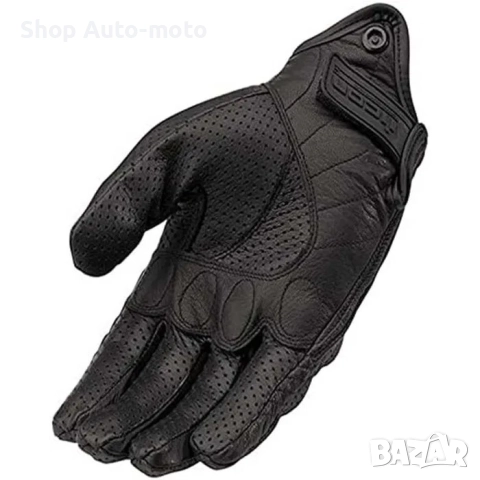 Перфорирани кожени мото ръкавици Automat – Черни, За мотор, скутер, АТВ, Размери M до 2XL, снимка 3 - Аксесоари и консумативи - 51632397
