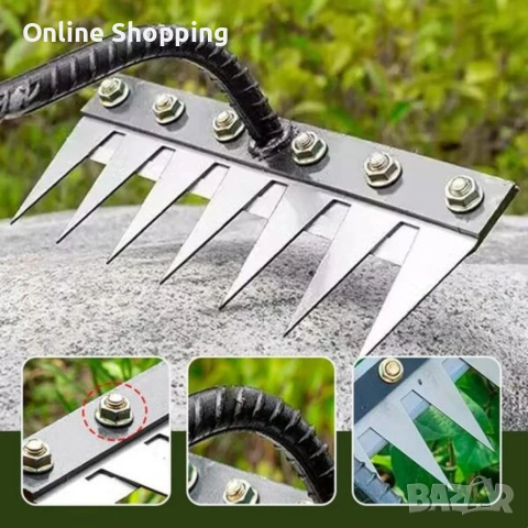 Многофункционален градински инструмент за поддръжка на почвата, снимка 6 - Градински инструменти - 53326770