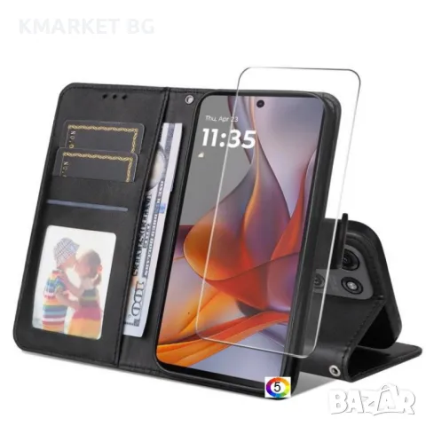 Motorola Moto G75 5G Magnetic / Card Wallet Калъф и Протектор, снимка 11 - Калъфи, кейсове - 48890330