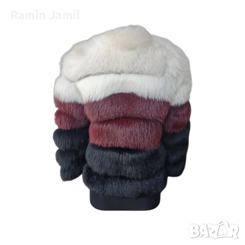 Палта от лицева агнешка кожа и косъм естествена лисица., снимка 7 - Палта, манта - 51545211