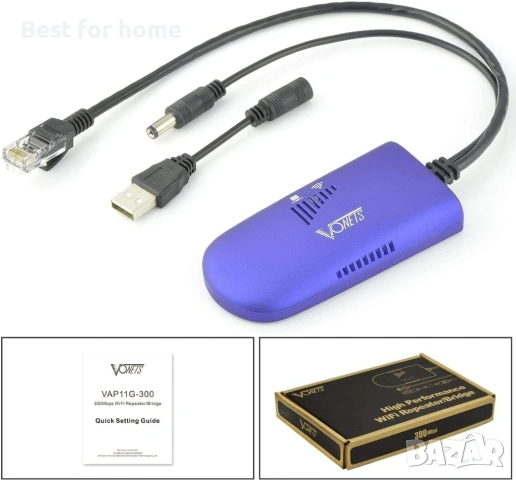 VONETS VAP11G-300 2.4GHz WiFi мост, снимка 8 - Друга електроника - 53258632