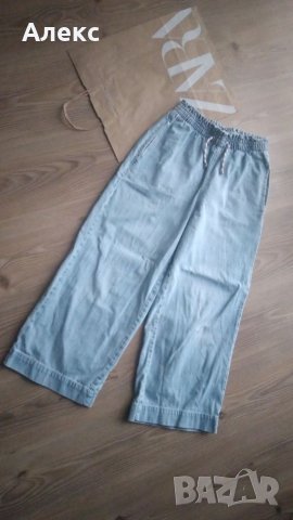 Zara - широки дънки 164 см, снимка 1 - Детски панталони и дънки - 46419373
