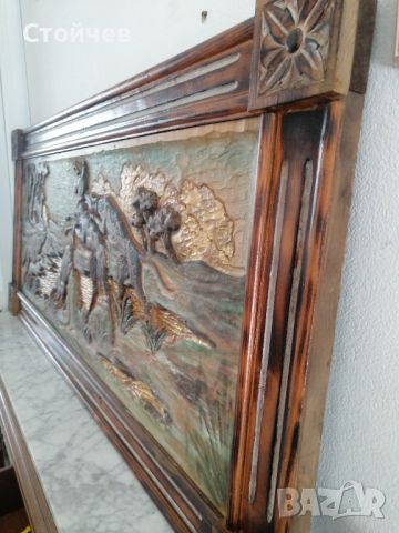 Изключително красива голяма дърворезба "Ловна Сцена" , снимка 8 - Антикварни и старинни предмети - 46444742