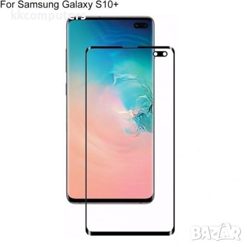 Стъкло за SAMSUNG S10 Plus (G975) / Черен / Баркод : 114750, снимка 1 - Резервни части за телефони - 46754138