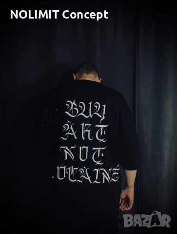 Унисекс ръчно рисувана тениска, снимка 2 - Тениски - 53408372