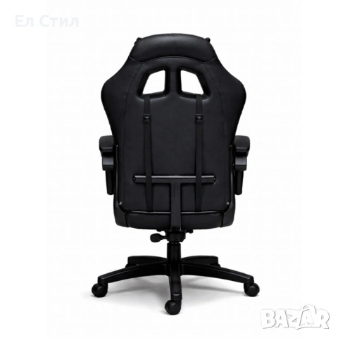 Премиум геймърски стол с масажна функция, поставка за крака и ергономична метална рамкаЧерен, снимка 7 - Столове - 53565298