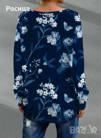 Дамска блуза с дълъг ръкав размер 5ХЛ има разтегливост трико нова., снимка 4 - Блузи с дълъг ръкав и пуловери - 53725953