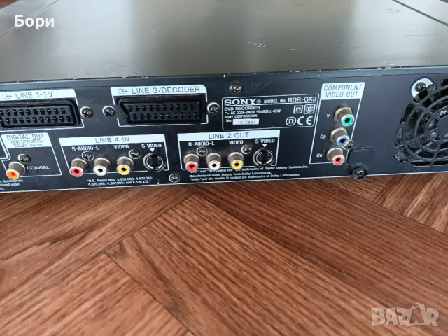 SONY записващо DVD RDR GX 3, снимка 11 - Плейъри, домашно кино, прожектори - 49641120
