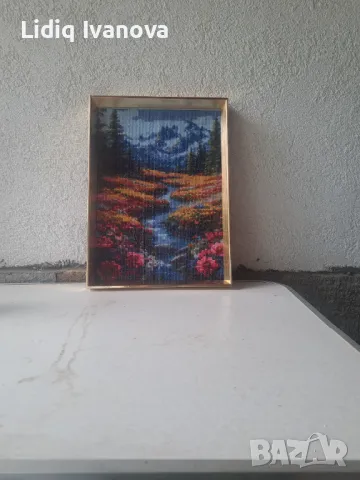 Диамантен гоблен пейзаж-готов и рамкиран, снимка 2 - Гоблени - 50322898