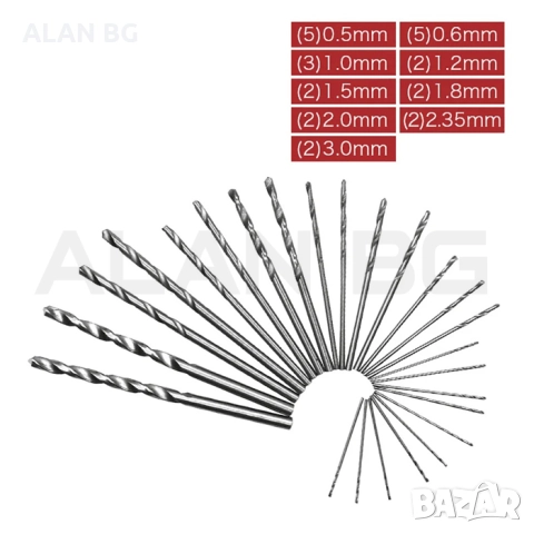Мини дрелка със свредла с безключов патронник / 26 части, снимка 3 - Бормашини - 51931738