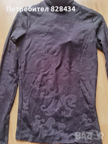 Черно релефно поло Corso Italia, снимка 5 - Блузи с дълъг ръкав и пуловери - 44956083